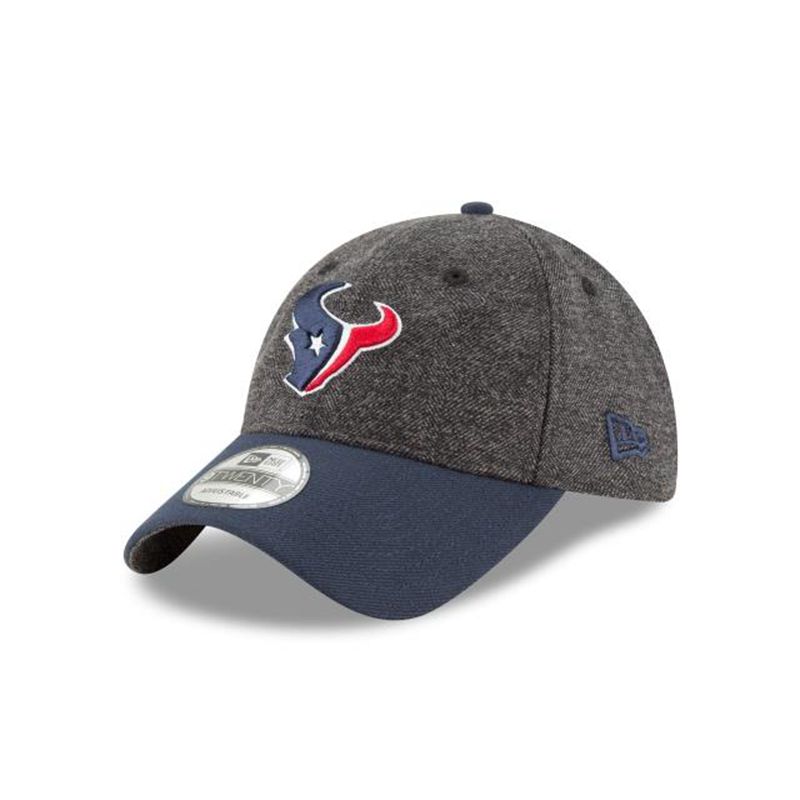 NFL Houston Texans Tweed Turn 9Twenty Adjustable (KNZ4342) - Grey New Era Caps